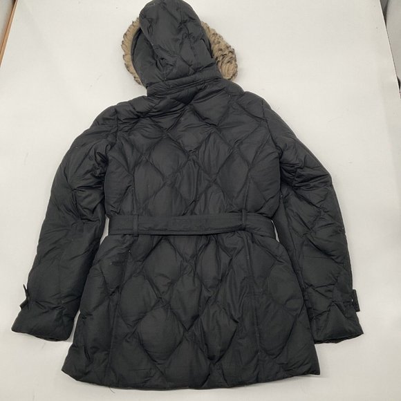 Lands' End Black Waterproof Faux Fur Hood Goose Down Parka Coat Jacket W… - Picture 3 of 6
